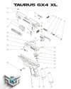 Conjunto guia da mola recuperadora para GX4-XL - KPP GUNS