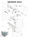 Tampa do ferrolho para Taurus GX - KPP GUNS