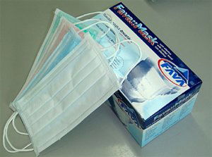 M�scara descart�vel azul - Fava